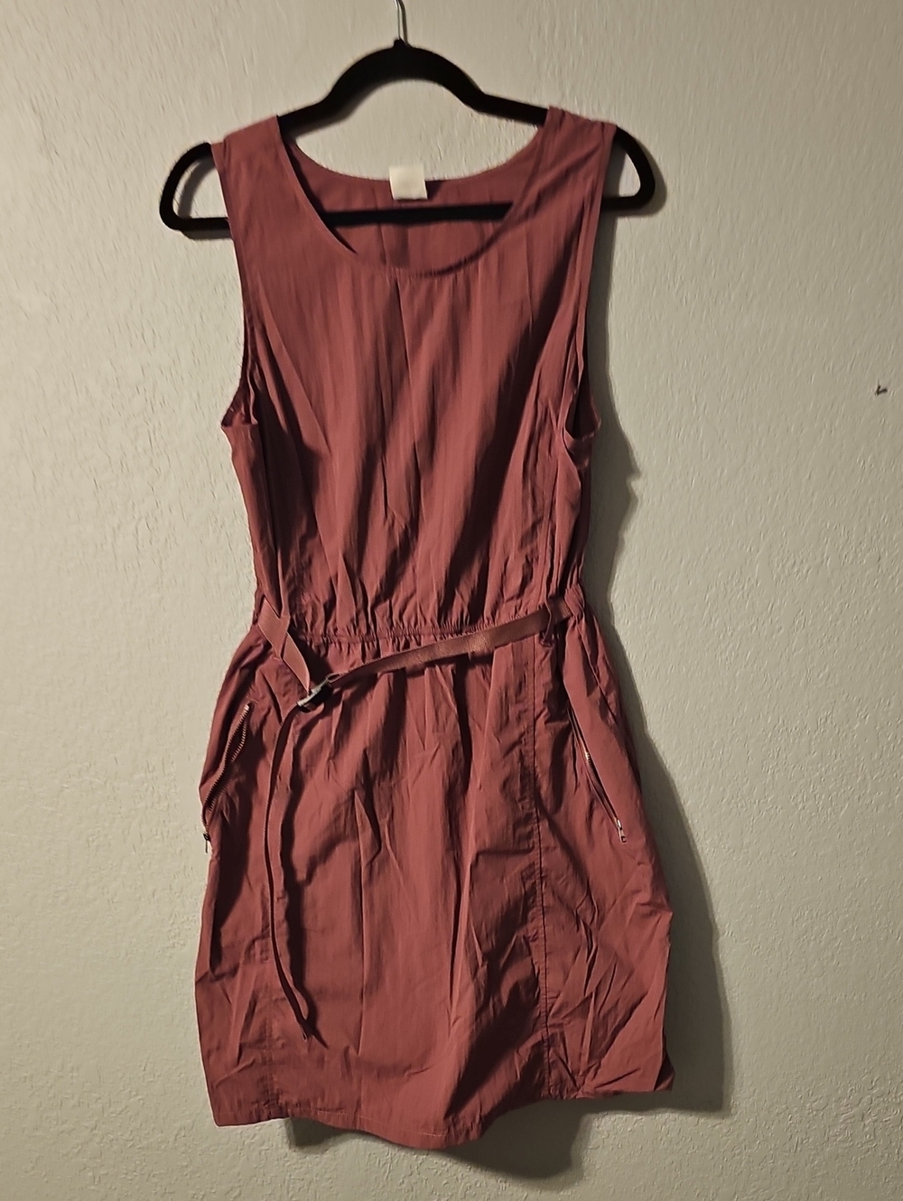 Avia Mauve Sleeveless Belted Mini Dress